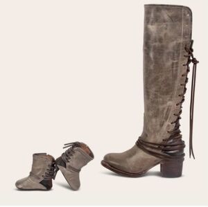 Freebird Baby Coal Stone Boots Leather Handcrafted Designer #83